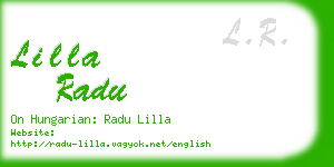 lilla radu business card